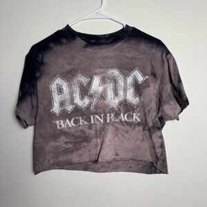 AC/DC Gray Tie-Dye Tee